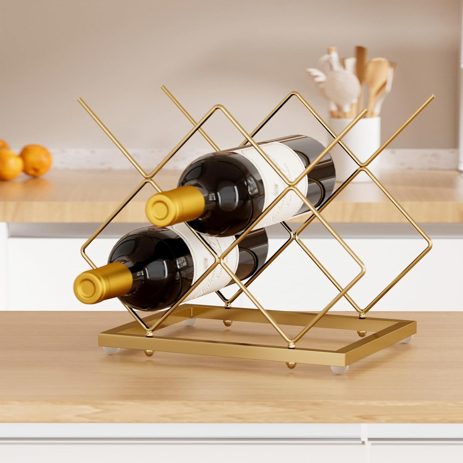 Urban Deco Gold 5-Bottle Countertop Wine Rack: image 5