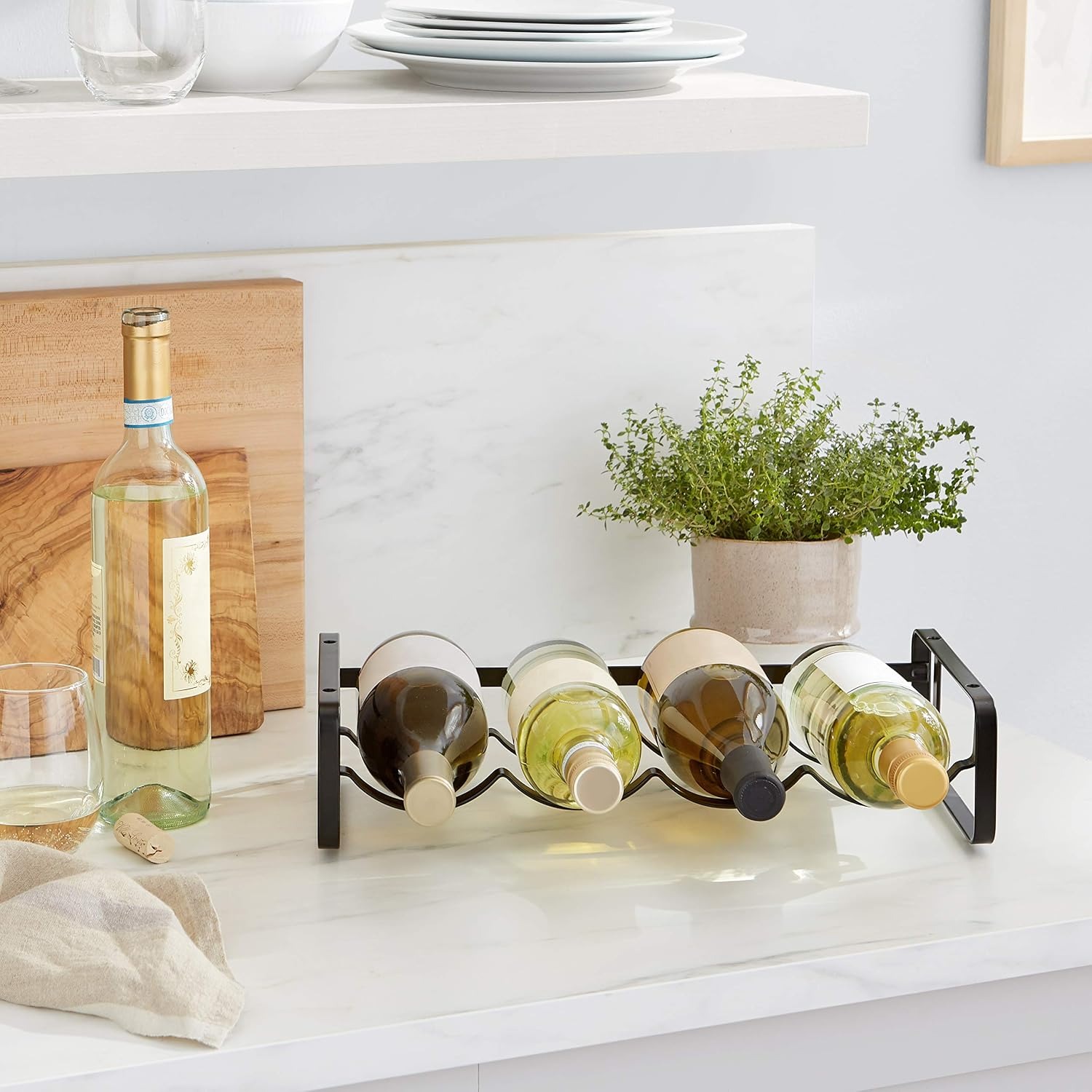 Stackable Metal Wine Rack (4 Bottle)
