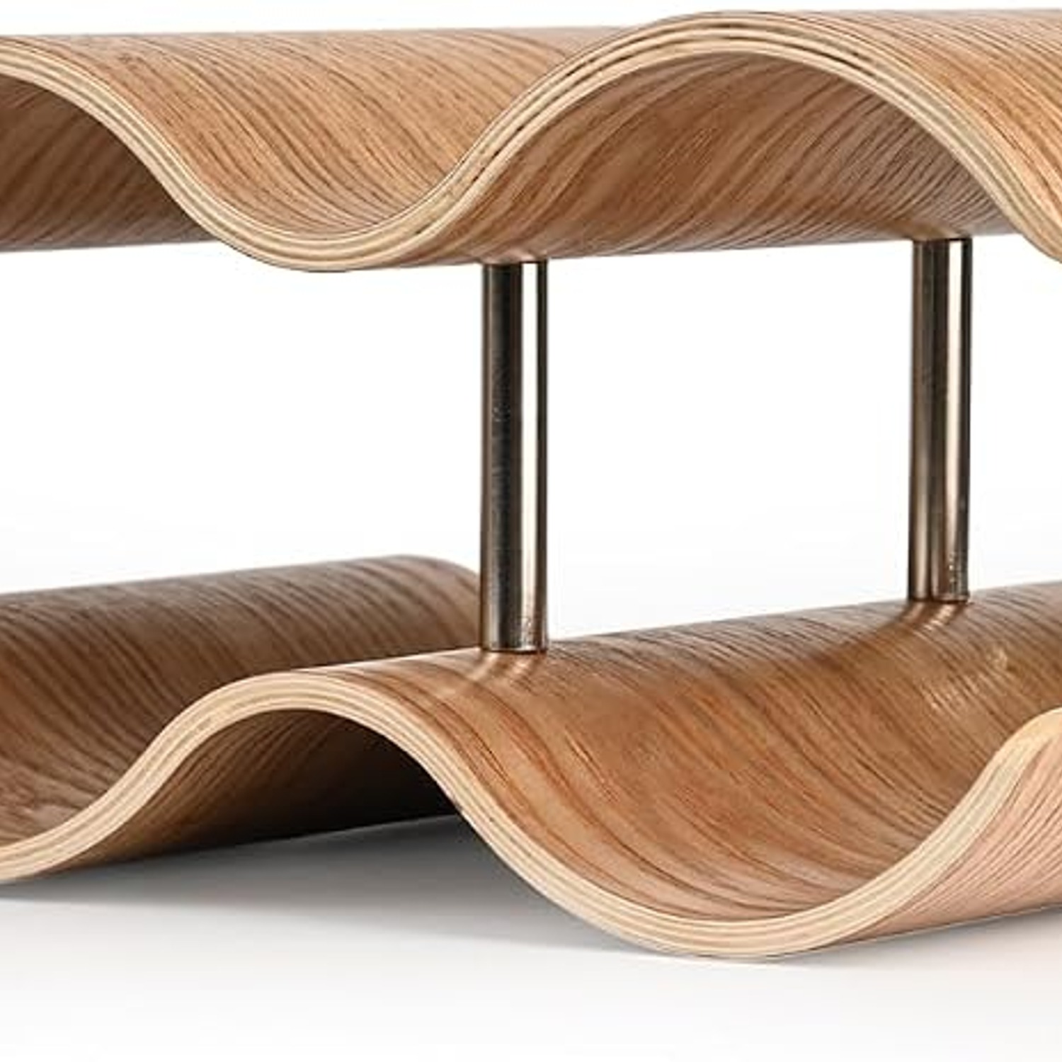 Wavy Wooden Wine Rack 12 Bottle Countertop Stand: image 8