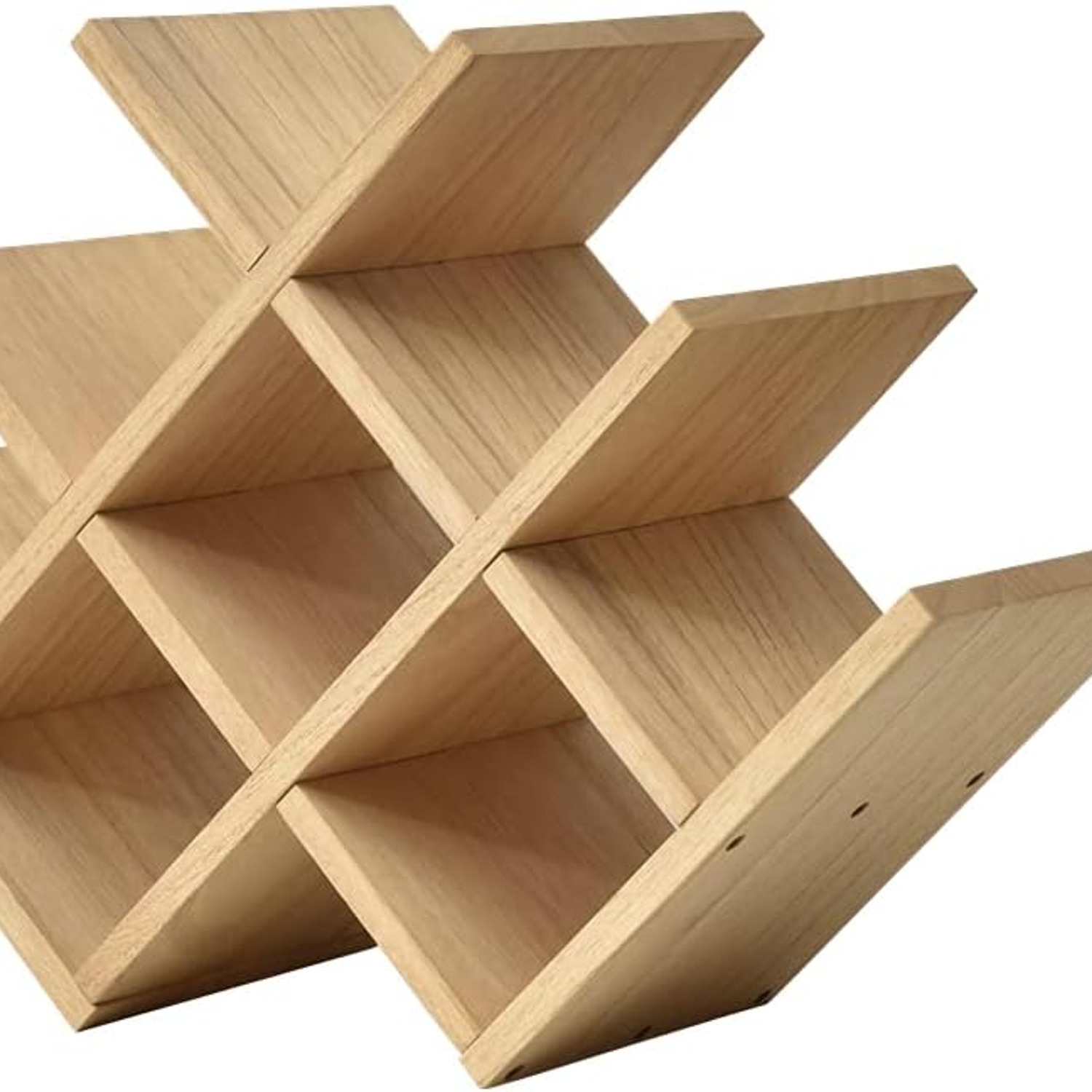 3-Tier Wooden Wine Rack, 8 Bottle Countertop Holder