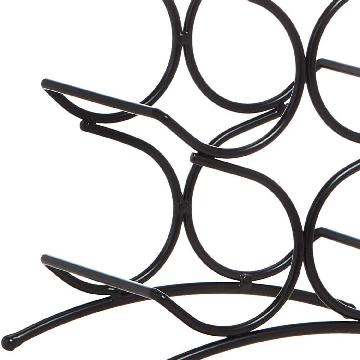 Black 12 Bottle Freestanding Wine Rack