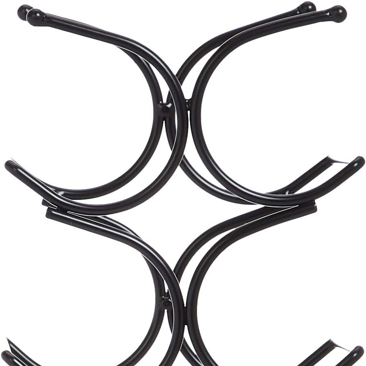 Black 12 Bottle Freestanding Wine Rack