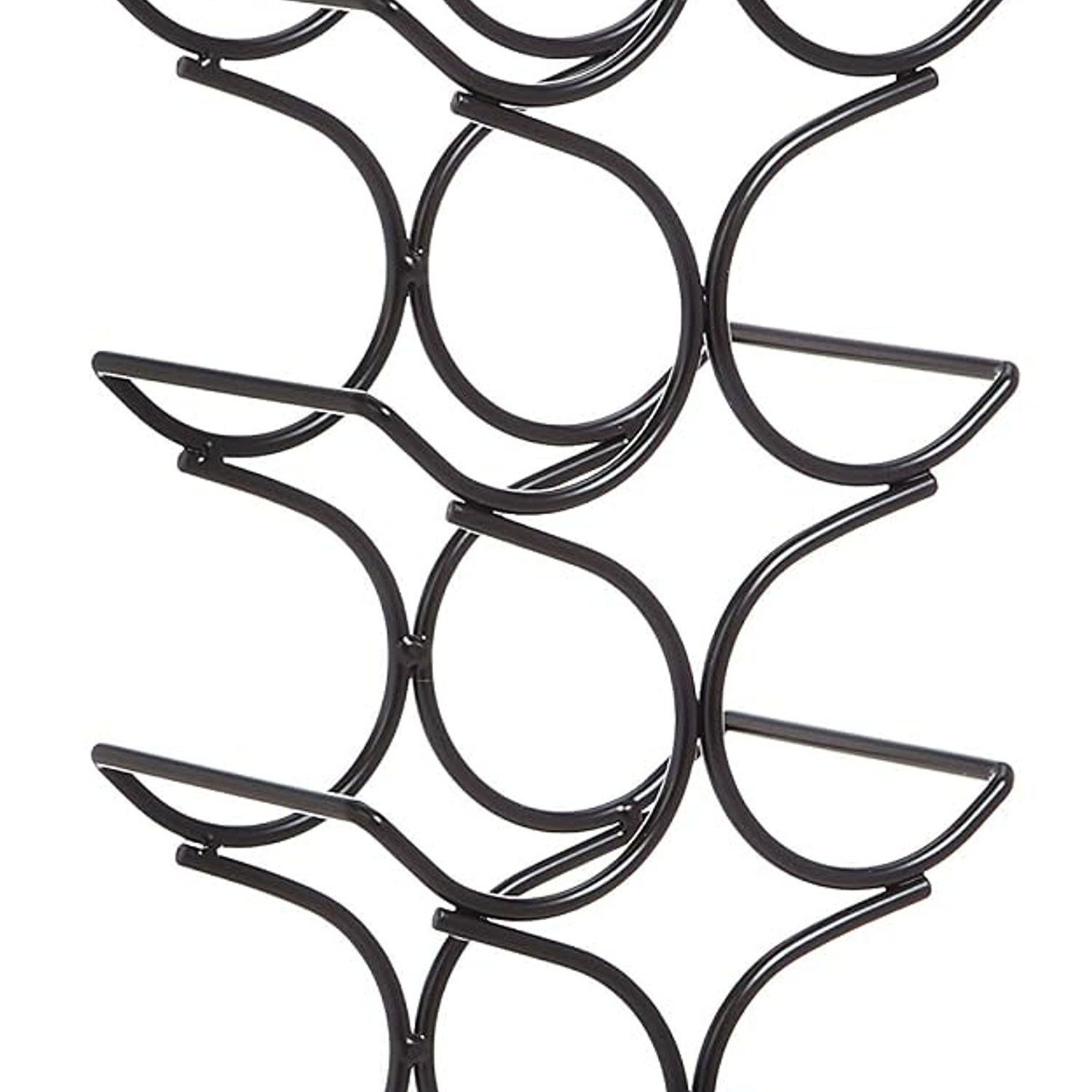 Black 12 Bottle Freestanding Wine Rack