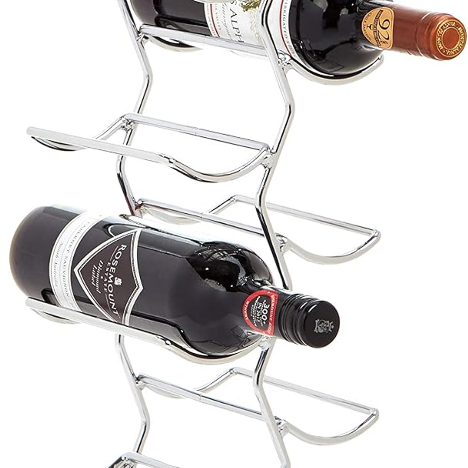 Chrome 12-Bottle Freestanding Wine Rack