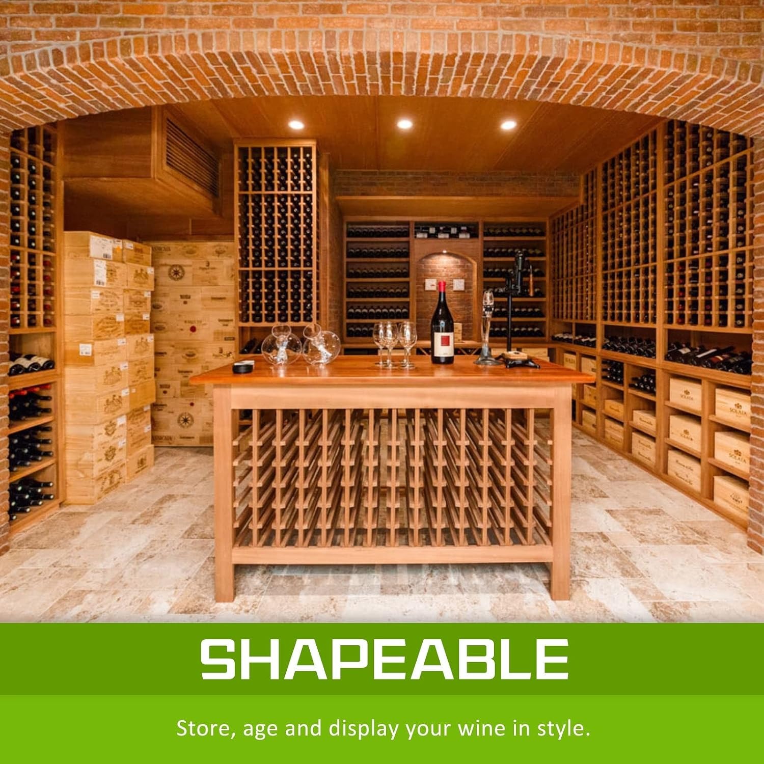 Timber Wine Rack 20 Bottle Freestanding Pine Storage