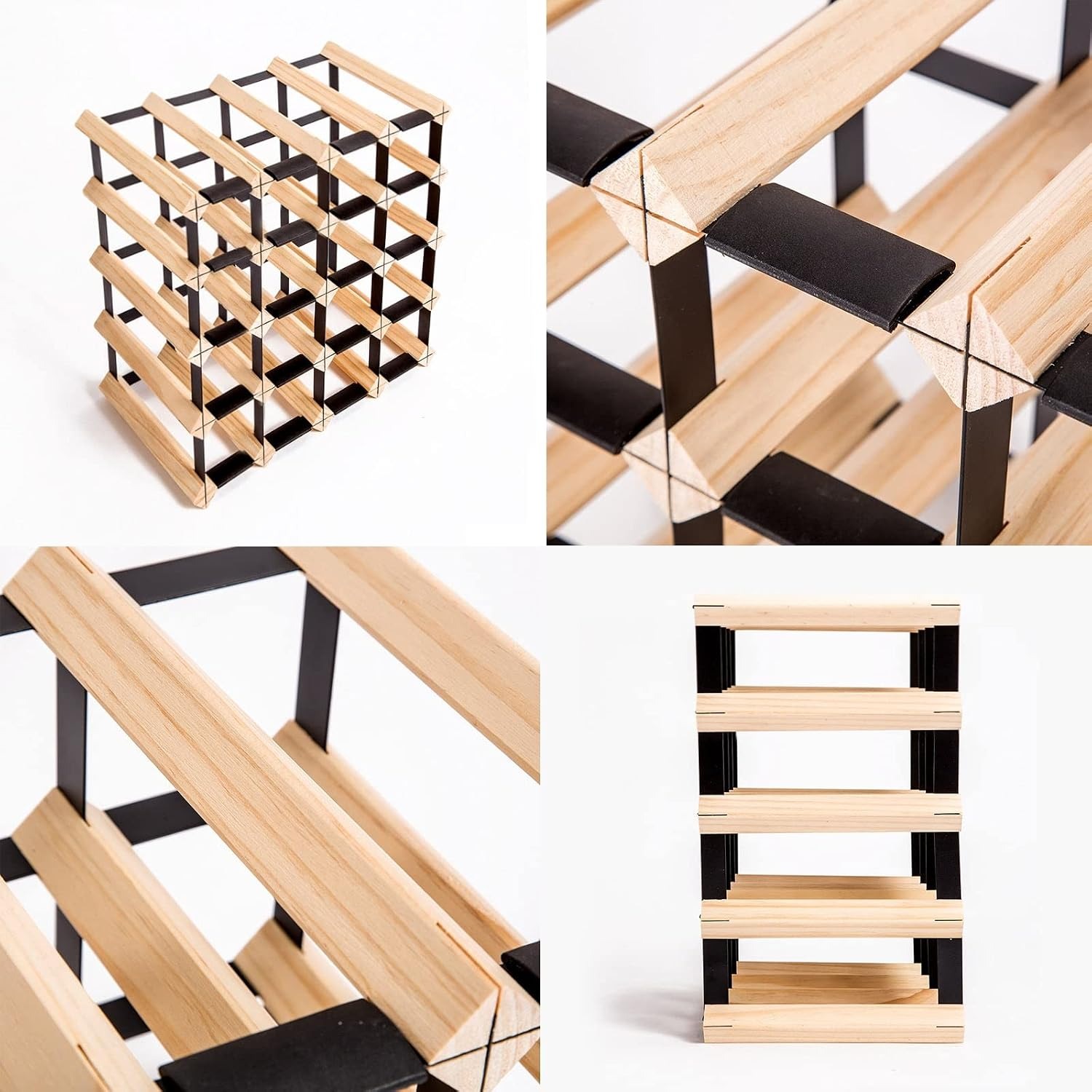 Timber Wine Rack 20 Bottle Freestanding Pine Storage