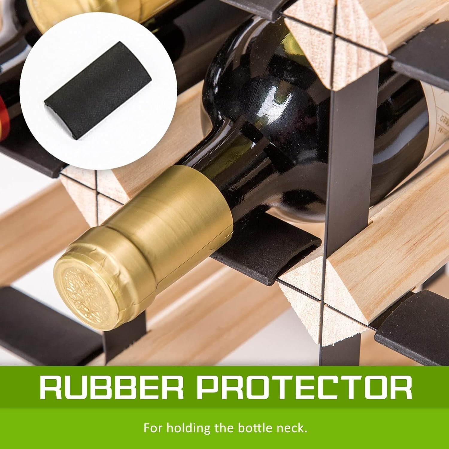 Timber Wine Rack 20 Bottle Freestanding Pine Storage: image 10