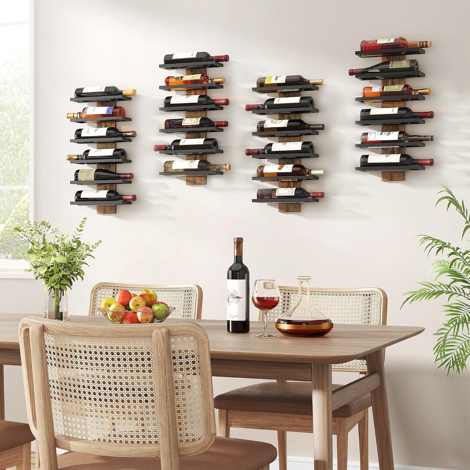 6 Tier Wall Mounted Wine Rack