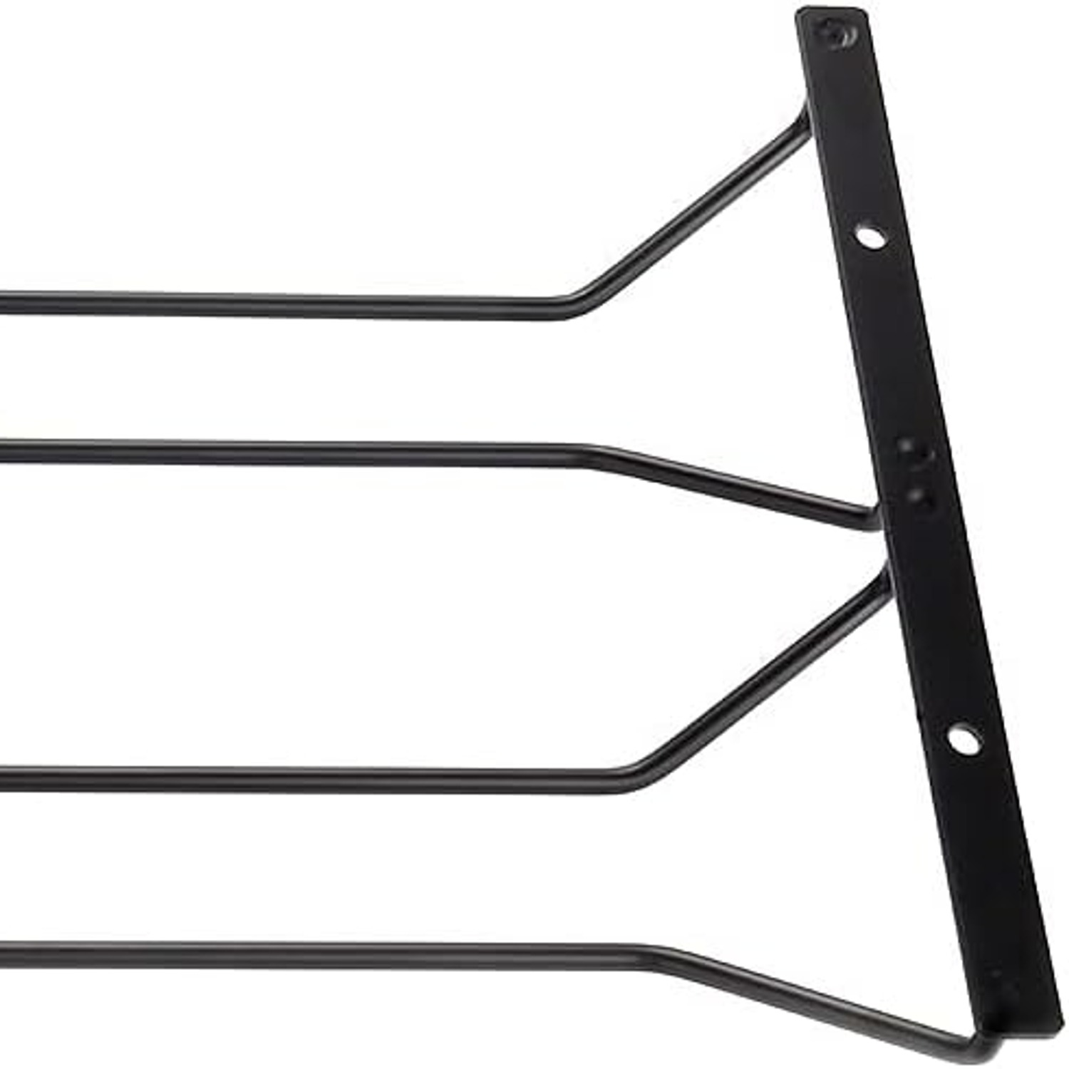 Black Wine Glass Rack 35cm Under-Cabinet Stemware Holder: image 4