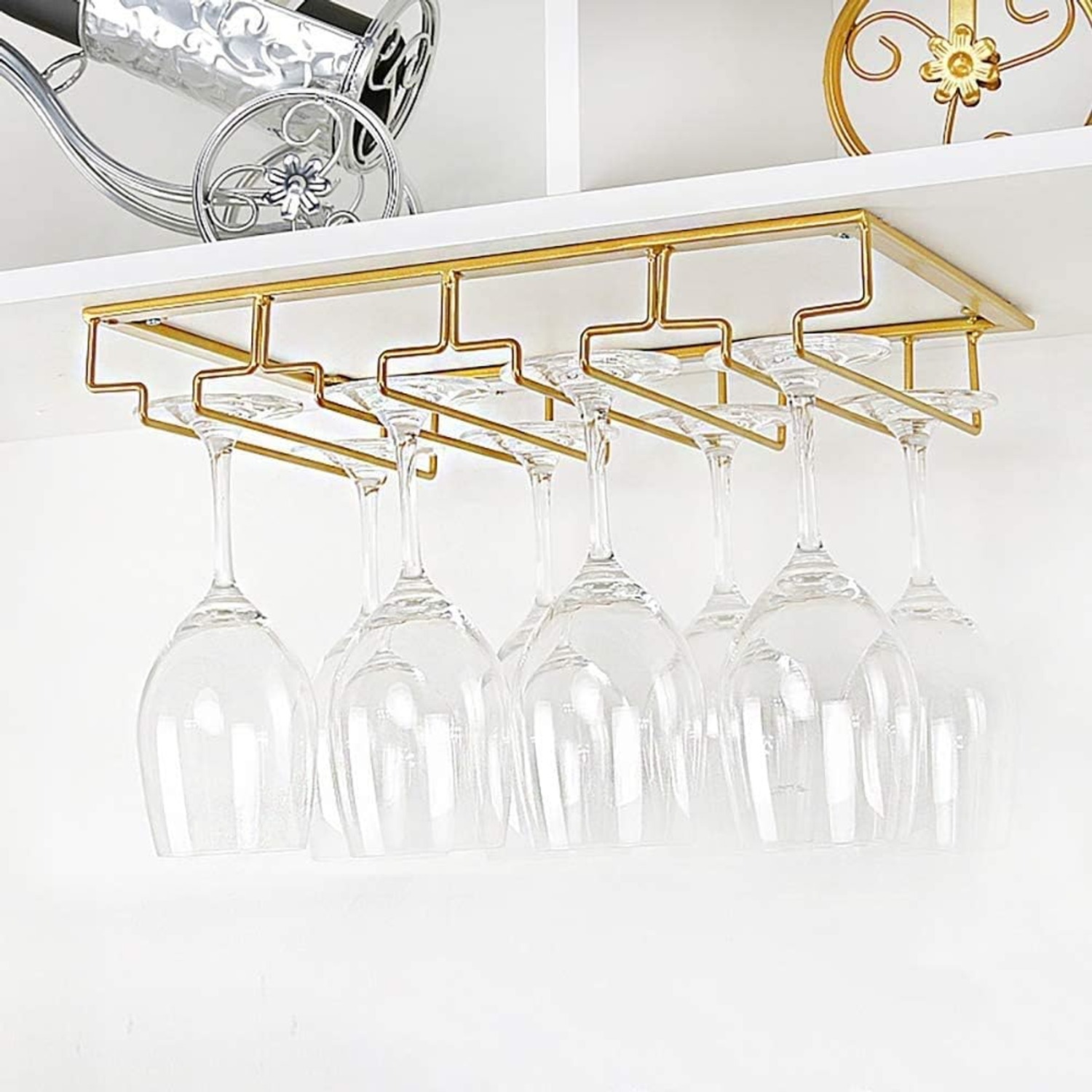 Under Cabinet Wine Glass Rack 2 Pack: image 6
