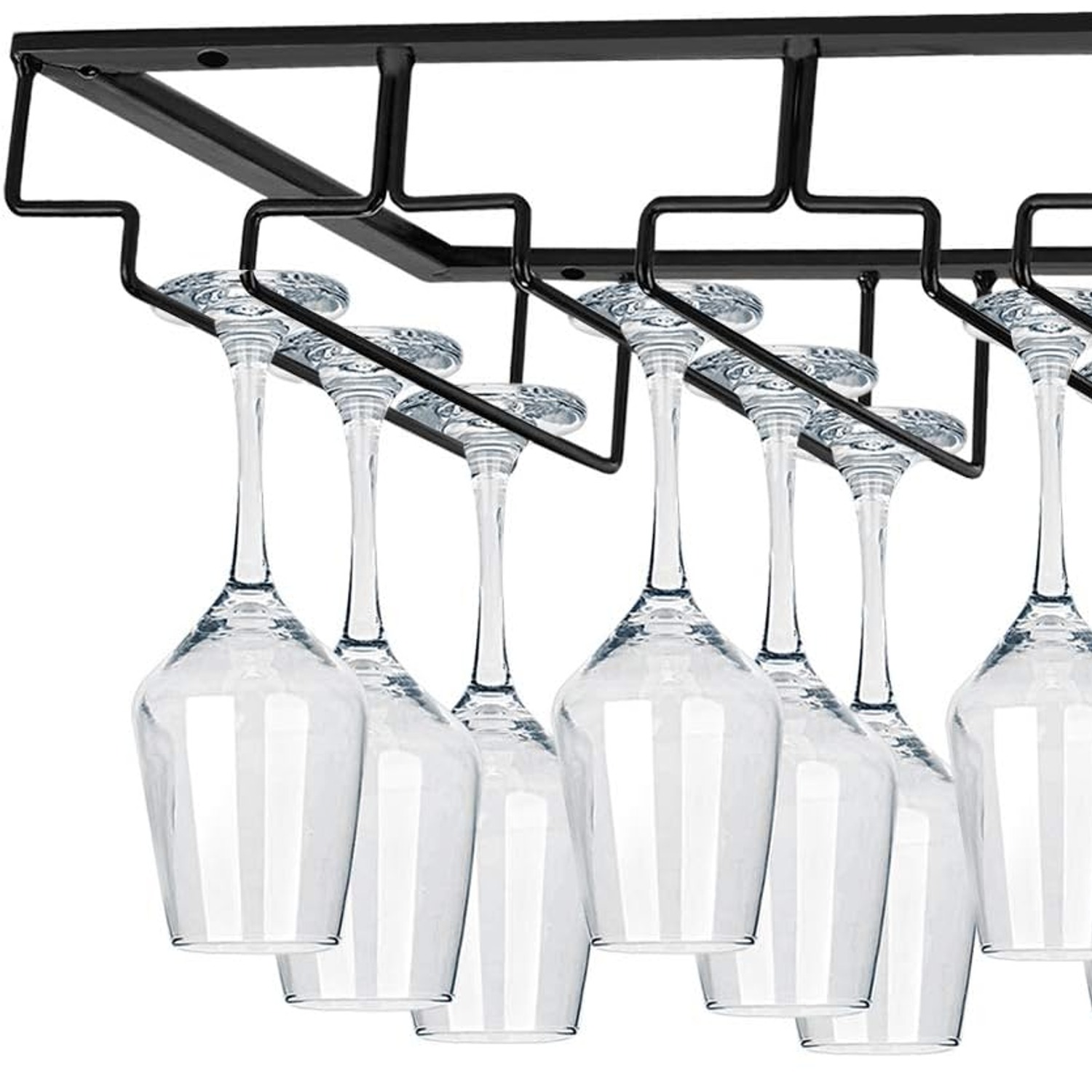 4-Row Under Cabinet Wine Glass Rack