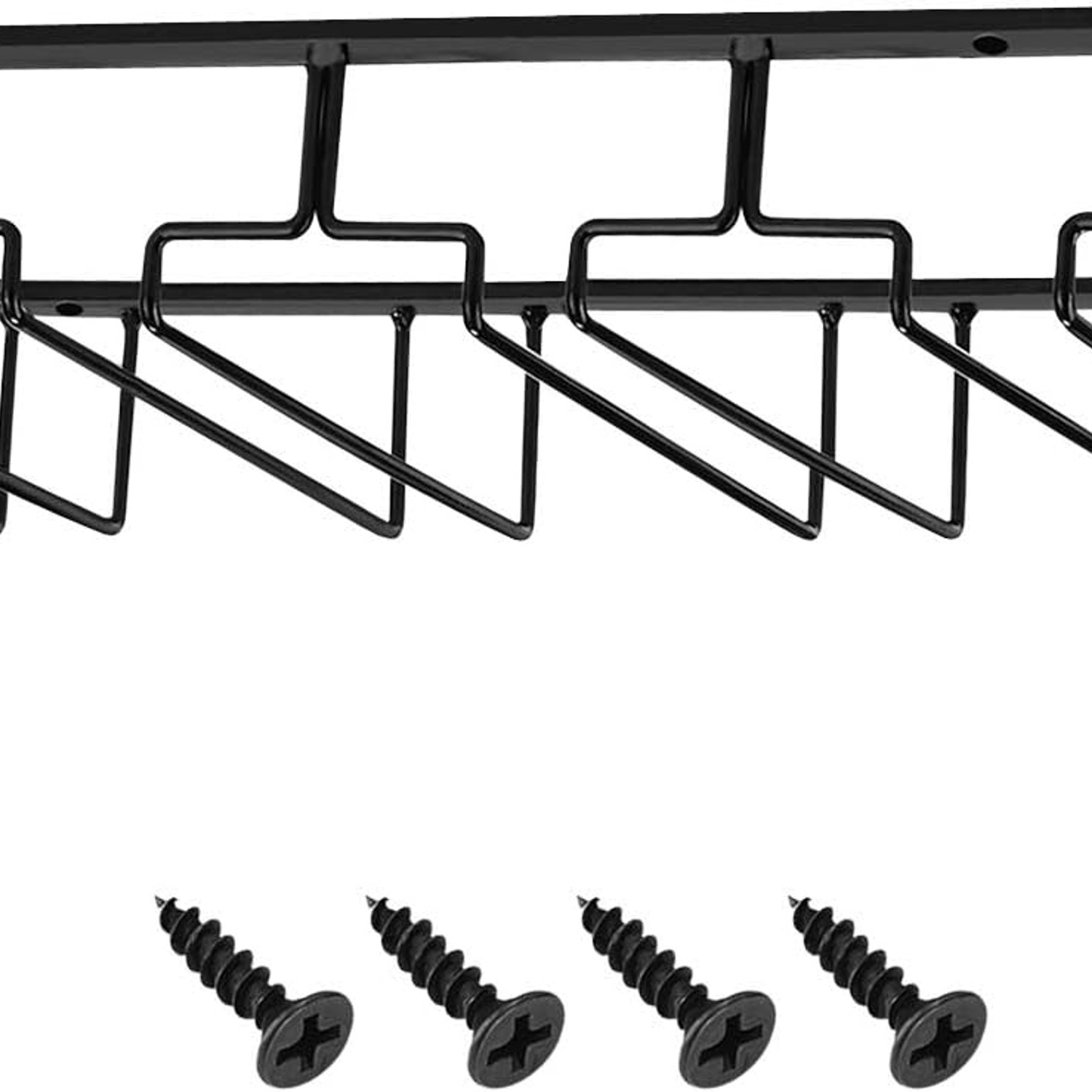 4-Row Under Cabinet Wine Glass Rack