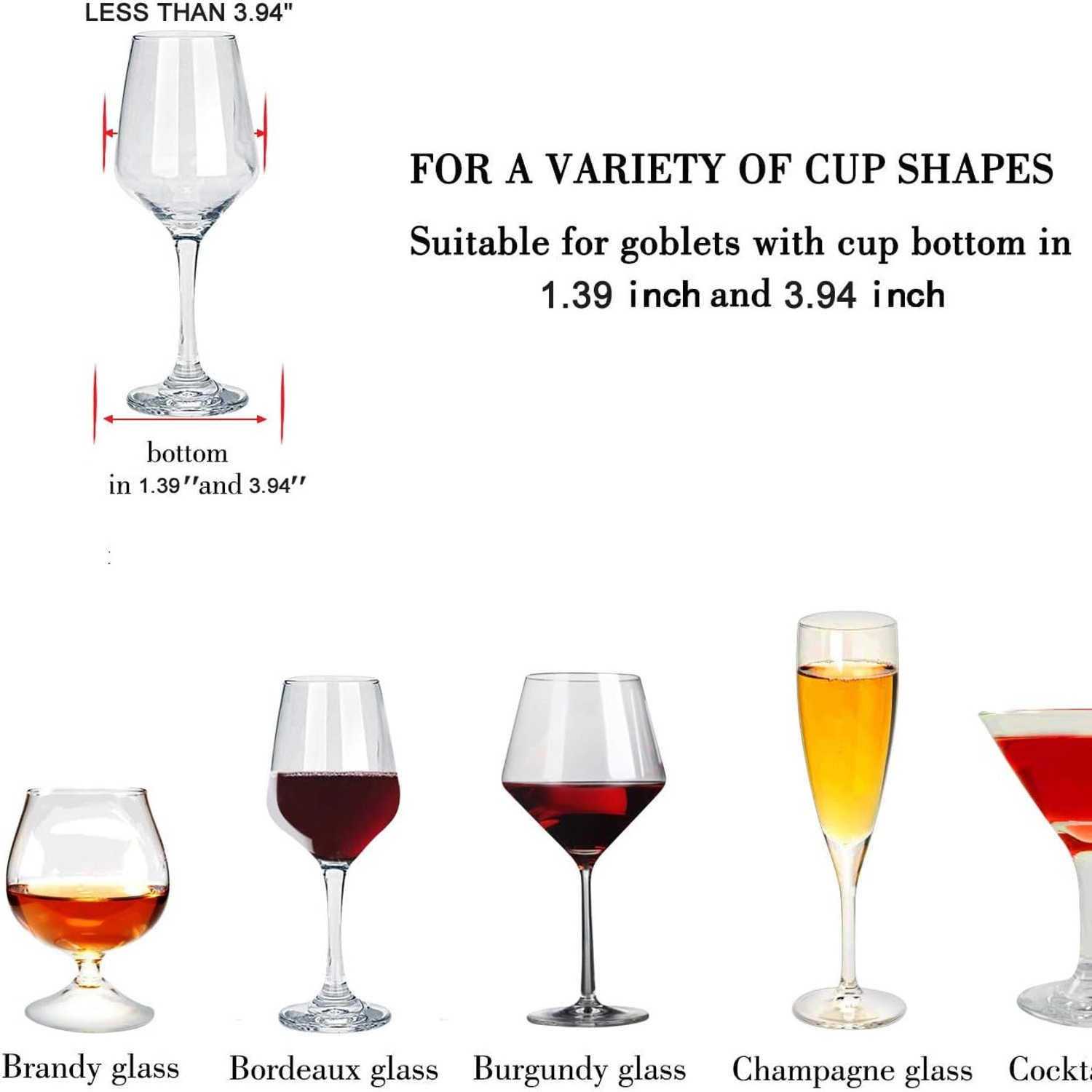 4-Row Under Cabinet Wine Glass Rack