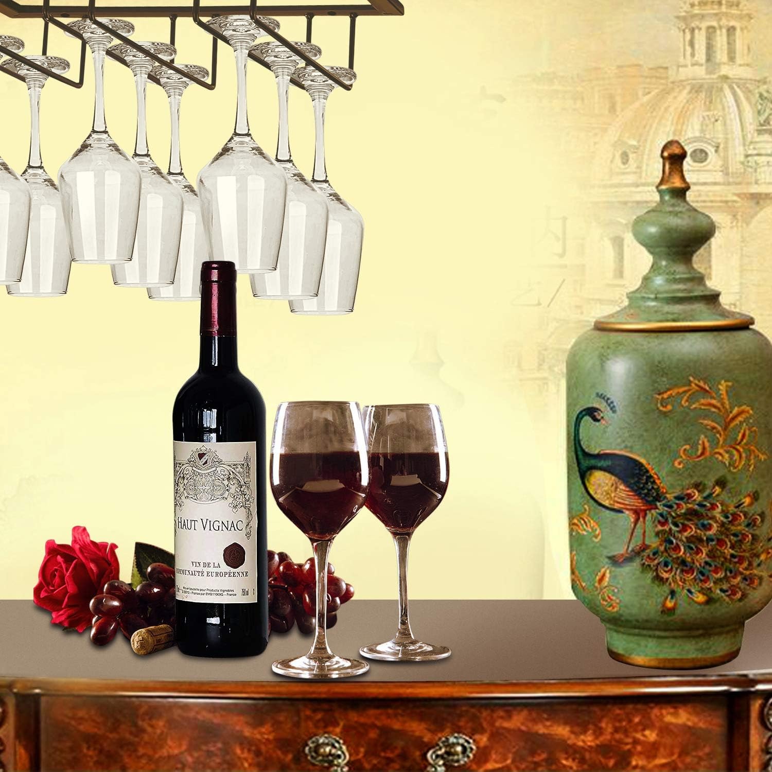 4-Row Under Cabinet Wine Glass Rack: image 7